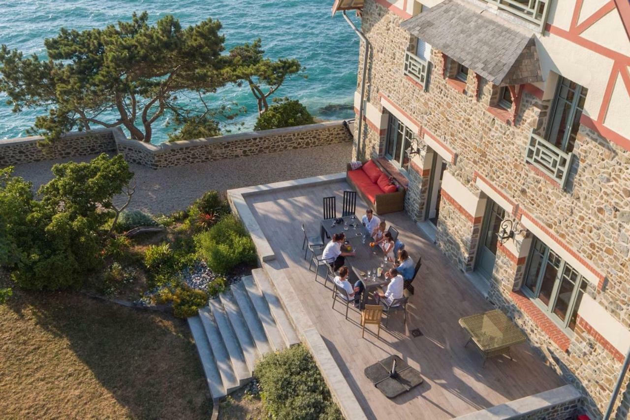 غرانفيل Les Roches Grises, Luxueuse Villa Face Mer, 4Etoiles, Spa Et Jardin Panoramique, Societe La Clef Decamp المظهر الخارجي الصورة