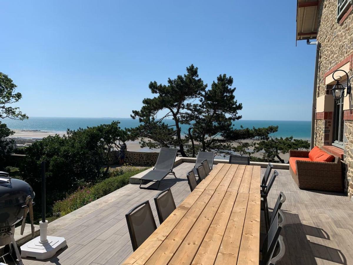 غرانفيل Les Roches Grises, Luxueuse Villa Face Mer, 4Etoiles, Spa Et Jardin Panoramique, Societe La Clef Decamp المظهر الخارجي الصورة